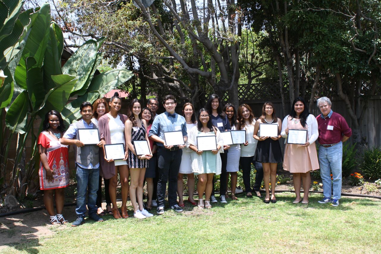 Wilson High School (Where the Freedom Writers were founded in Room 203) Freedom Writer Scholars receiving their Freedom Writers Scholarships in 2015.